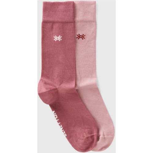 Benetton, Deux Paires De Chaussettes En Coton Bio Avec Logo, taille 42-46, Multicolore - United Colors of Benetton - Modalova