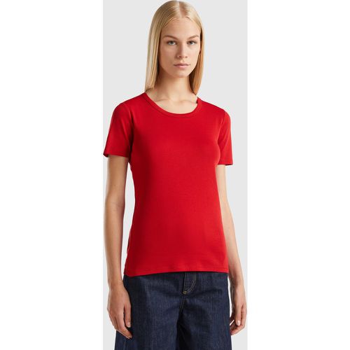 Benetton, T-shirt En Coton Longues Fibres, taille XS, Rouge - United Colors of Benetton - Modalova