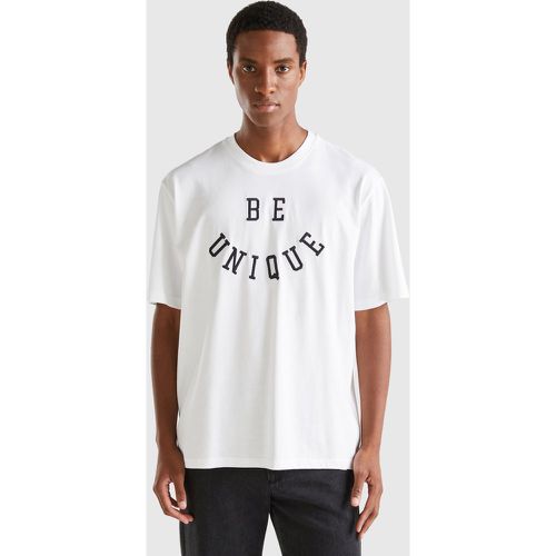 Benetton, T-shirt Avec Imprimé Slogan, taille XL, Blanc - United Colors of Benetton - Modalova