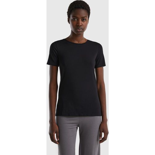 Benetton, T-shirt En Coton Bio Super Stretch, taille M, Noir - United Colors of Benetton - Modalova