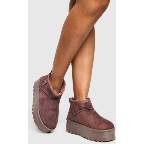 Bottes Ultra Mini Cosy À Plateforme - 40 - boohoo - Modalova