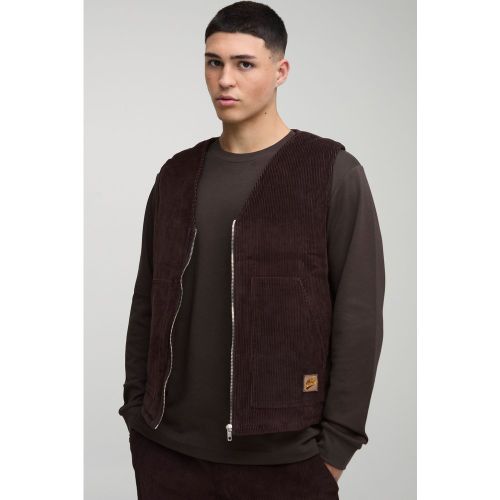 Débardeur oversize en velours côtelé homme - S - Boohooman - Modalova