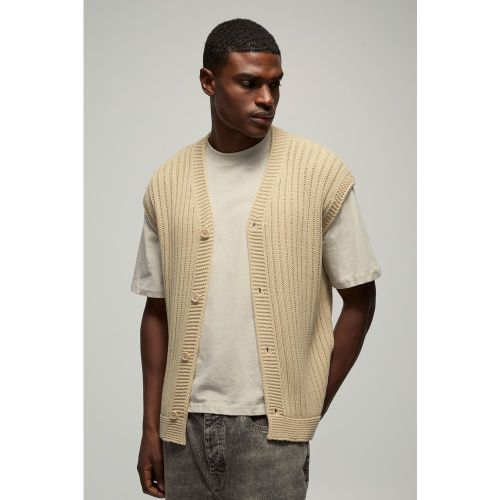 Pull oversize à col V - S - Boohooman - Modalova