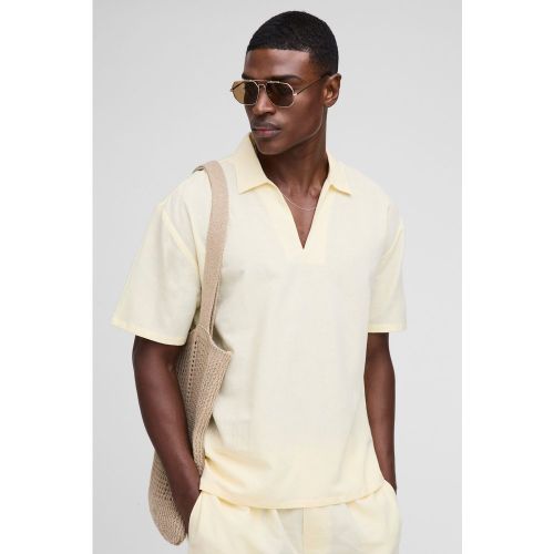 Chemise oversize à col V - L - Boohooman - Modalova