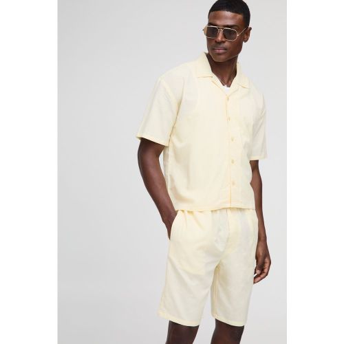 Ensemble oversize avec chemise et short - S - Boohooman - Modalova