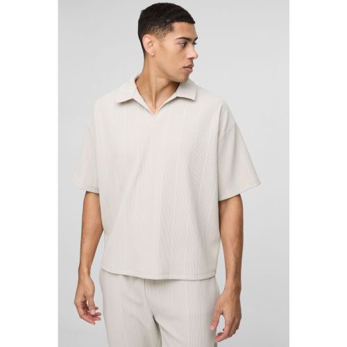 Polo oversize côtelé - S - Boohooman - Modalova