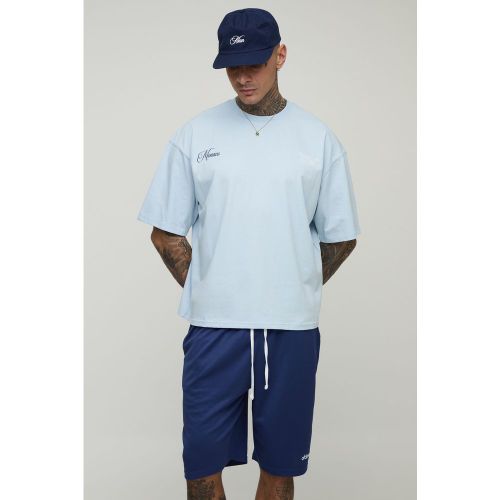 Tall - Ensemble oversize imprimé avec t-shirt et short - 2XL - Boohooman - Modalova