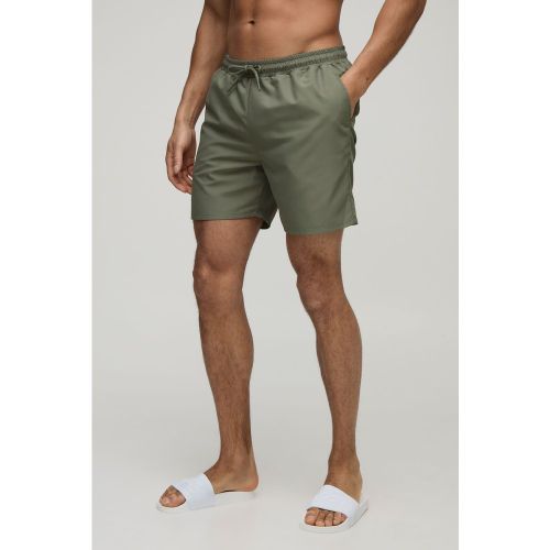 Short de bain mi-long à broderie - MAN - S - Boohooman - Modalova
