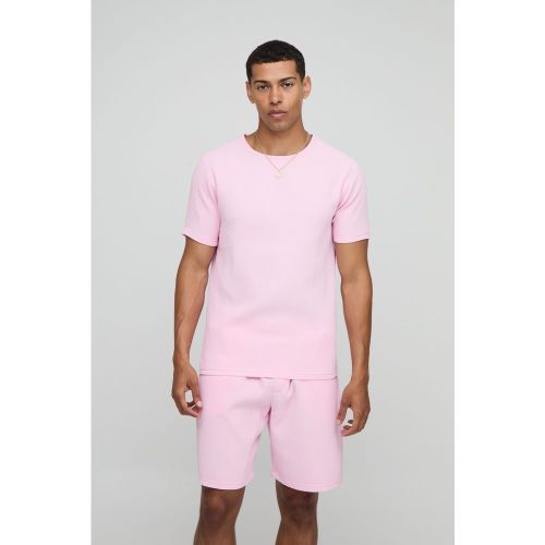 T-shirt cintré plissé - S - Boohooman - Modalova