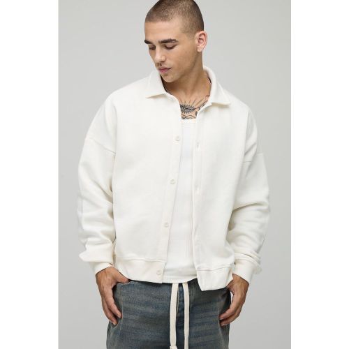 Cardigan oversize à col contrastant - S - Boohooman - Modalova