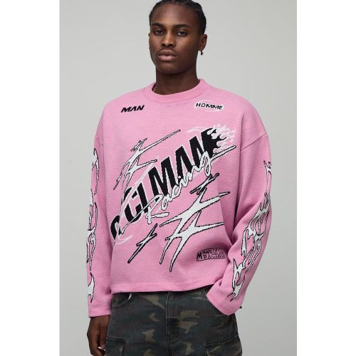 Pull oversize à motif jacquard - S - Boohooman - Modalova