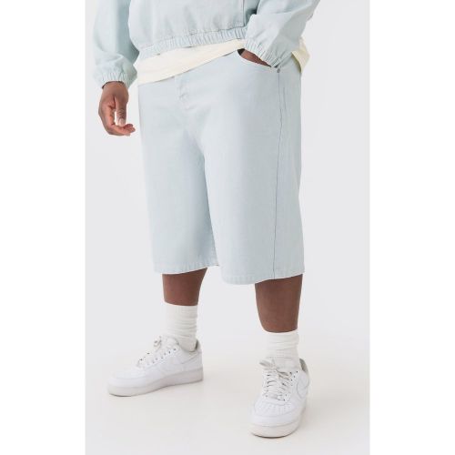 Grande taille - Bermuda surteint en jean - bleu - 42 - Style : Short uni en jeanDesign : UniMatière : DenimLongueur : Mi-long - BMM68716-803-273 - Modalova