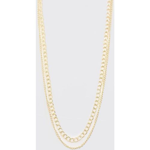 Collier à double chaîne - ONE SIZE - Boohooman - Modalova