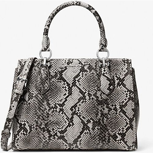 MK Sac Marilyn de taille moyenne en cuir effet serpent en relief - Michael Kors - MICHAEL Michael Kors - Modalova