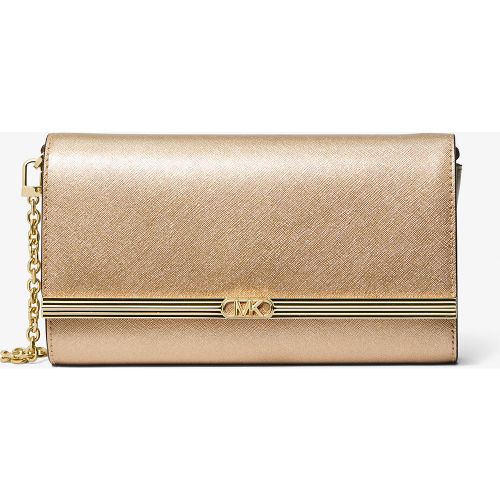 MK Grande pochette Mona en cuir métallisé - Michael Kors - MICHAEL Michael Kors - Modalova