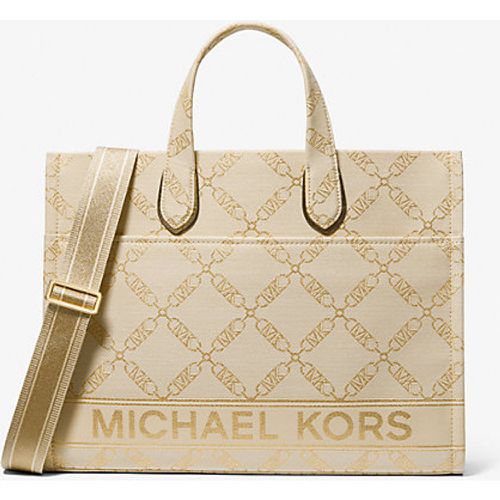 MK Grand cabas Gigi en jacquard avec logo Empire - DORÉ PÂLE/ - Michael Kors - MICHAEL Michael Kors - Modalova