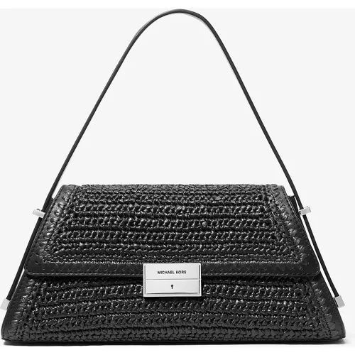 MK Sac porté épaule Ludlow de taille moyenne en paille crocheté à la main - Michael Kors - MICHAEL Michael Kors - Modalova