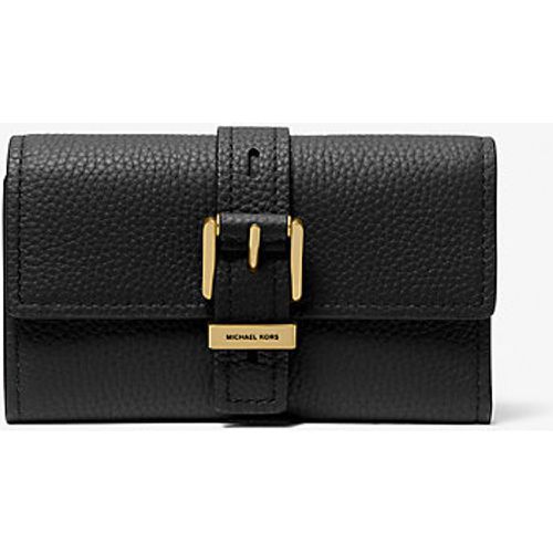 MK Portefeuille Nolita de taille moyenne en cuir grainé à trois volets - Michael Kors - MICHAEL Michael Kors - Modalova