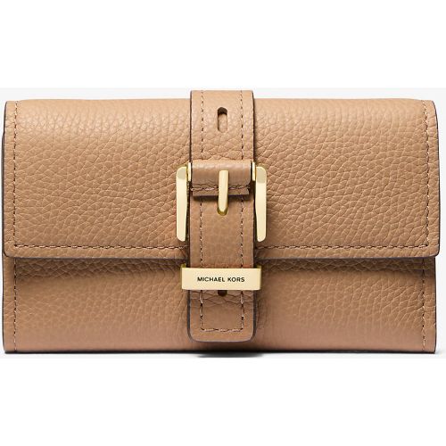 MK Portefeuille Nolita de taille moyenne en cuir grainé à trois volets - Michael Kors - MICHAEL Michael Kors - Modalova