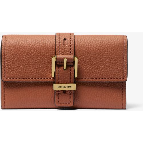 MK Portefeuille Nolita de taille moyenne en cuir grainé à trois volets - Michael Kors - MICHAEL Michael Kors - Modalova