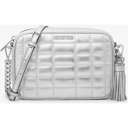 MK Sac à bandoulière Jet Set de taille moyenne en cuir matelassé métallisé - Michael Kors - MICHAEL Michael Kors - Modalova