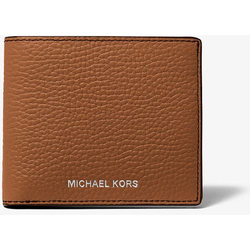 MK Portefeuille compact Hudson fin en cuir grainé - Michael Kors - Michael Kors Mens - Modalova