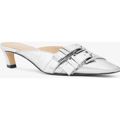 MK Mule Darrington en cuir métallisé craquelé - Michael Kors - MICHAEL Michael Kors - Modalova