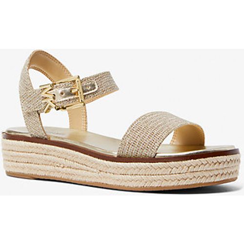 MK Sandale espadrille Richie en maille chaîne à paillettes et semelle compensée - Michael Kors - MICHAEL Michael Kors - Modalova