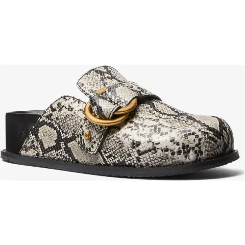 MK Sabot Jaden en cuir effet serpent en relief - Michael Kors - MICHAEL Michael Kors - Modalova