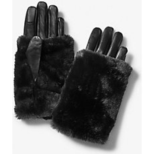 MK Gants 2-en-1 en cuir et fausse fourrure - Michael Kors - MICHAEL Michael Kors - Modalova