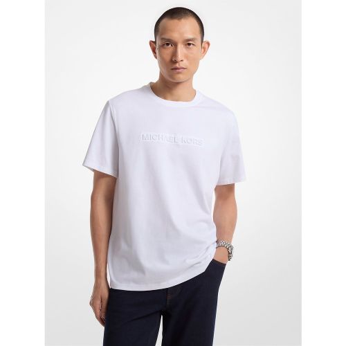 MK T-shirt en coton avec logo en relief - Michael Kors - Michael Kors Mens - Modalova