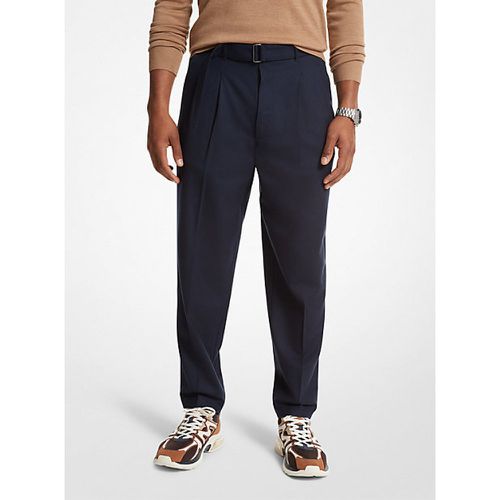 MK Pantalon à ceinture en flanelle de laine extensible - Michael Kors - Michael Kors Mens - Modalova