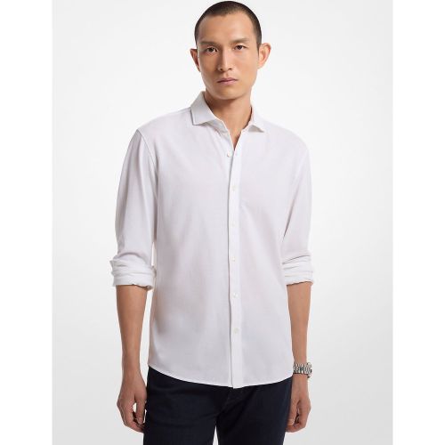 MK Chemise piquée en coton à coupe ajustée - Michael Kors - Michael Kors Mens - Modalova