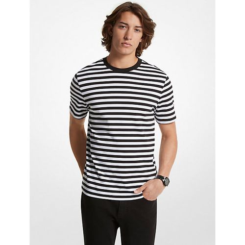 MK T-shirt en coton Pima à rayures - Michael Kors - Michael Kors Mens - Modalova