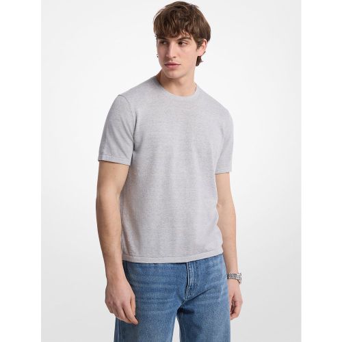 MK T-shirt en lin et coton - Michael Kors - Michael Kors Mens - Modalova