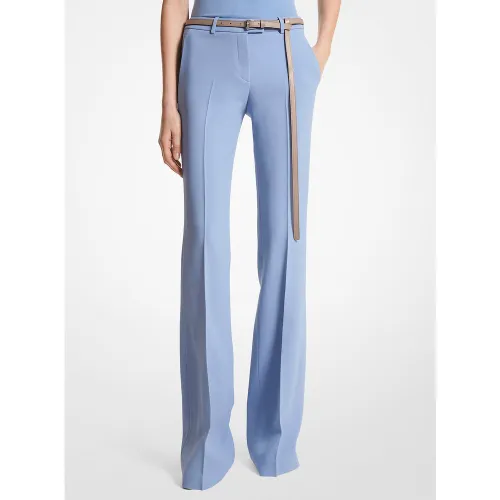 MK Pantalon évasé Haylee en double crêpe sablé - Michael Kors - MICHAEL KORS COLLECTION - Modalova