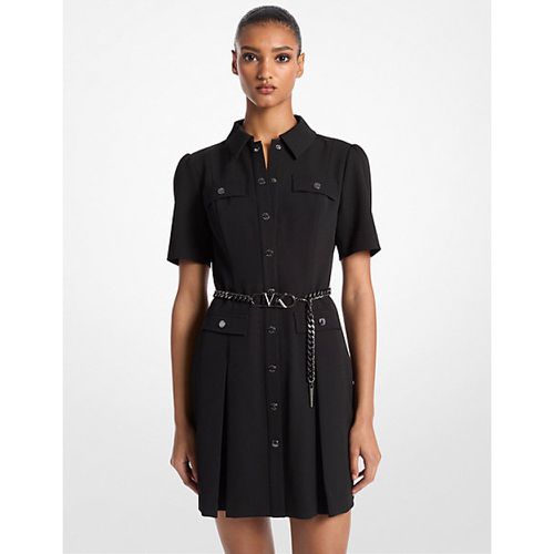 MK Robe chemise en crêpe extensible avec ceinture - Michael Kors - MICHAEL Michael Kors - Modalova