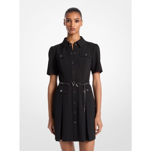 MK Robe chemise en crêpe extensible avec ceinture - Michael Kors - MICHAEL Michael Kors - Modalova