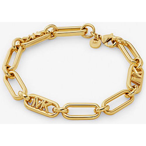 MK Bracelet à maillons en laiton plaqué en métal précieux avec logo Empire - Michael Kors - Modalova