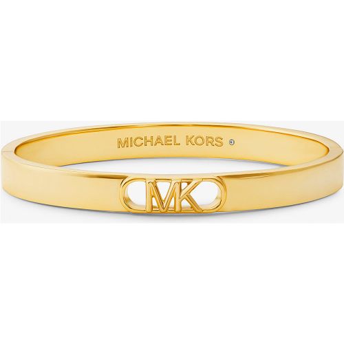 MK Bracelet rigide en laiton plaqué en métal précieux, avec logo Empire - Michael Kors - Modalova