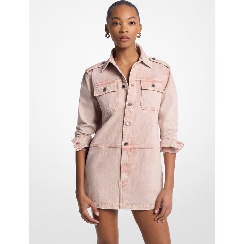 MK Mini-robe chemise en denim teint en pièce - Michael Kors - MICHAEL Michael Kors - Modalova