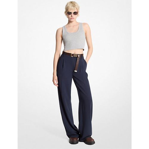 MK Pantalon à jambes larges en crêpe - Michael Kors - MICHAEL Michael Kors - Modalova