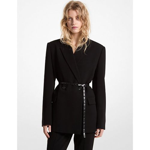 MK Blazer croisé en crêpe avec ceinture - Michael Kors - MICHAEL Michael Kors - Modalova