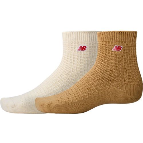 Unisexe Waffle Knit Ankle Socks 2 Pack en //, Cotton, Taille L - New Balance - Modalova