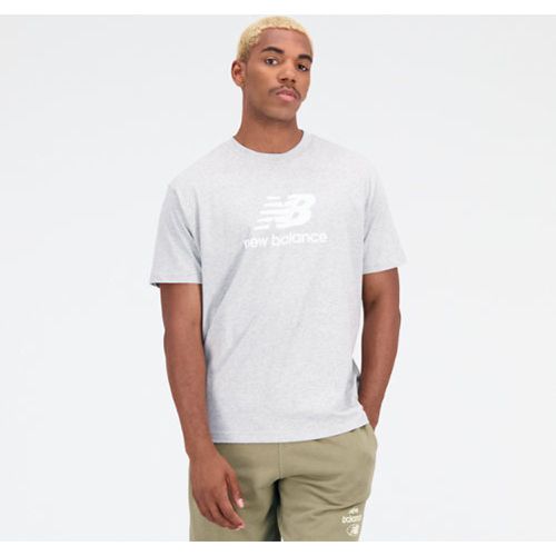 Essentials Stacked Logo Cotton Jersey Short Sleeve T-shirt en , Taille L - New Balance - Modalova