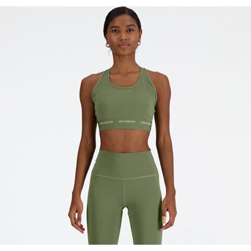 NB Sleek Medium Support Sports Bra en , Poly Knit, Taille L - New Balance - Modalova