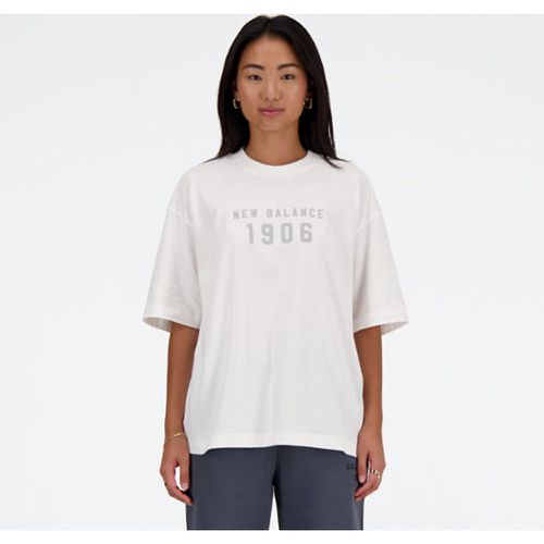 Iconic Collegiate Jersey Oversized T-Shirt en , Cotton Jersey, Taille L - New Balance - Modalova