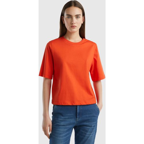 Benetton, T-shirt Coupe Boxy 100 % Coton, taille L, Rouge - United Colors of Benetton - Modalova