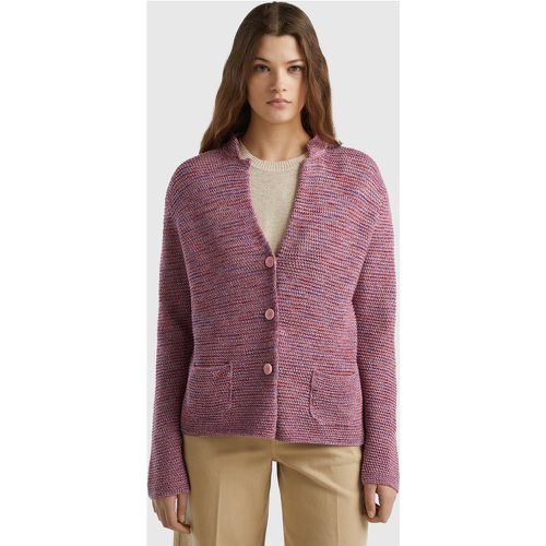 Benetton, Veste En Maille 100% Coton, taille XS, Rose - United Colors of Benetton - Modalova