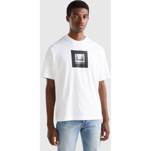 Benetton, T-shirt Boxy À Imprimé, taille XXL, Blanc - United Colors of Benetton - Modalova